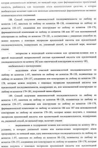 Аминокислотные последовательности, направленные на rank-l, и полипептиды, включающие их, для лечения заболеваний и нарушений костей (патент 2481355)