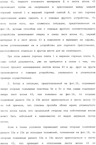 Способ накладывания листов шпона на основной листовой древесный материал (варианты) (патент 2360790)