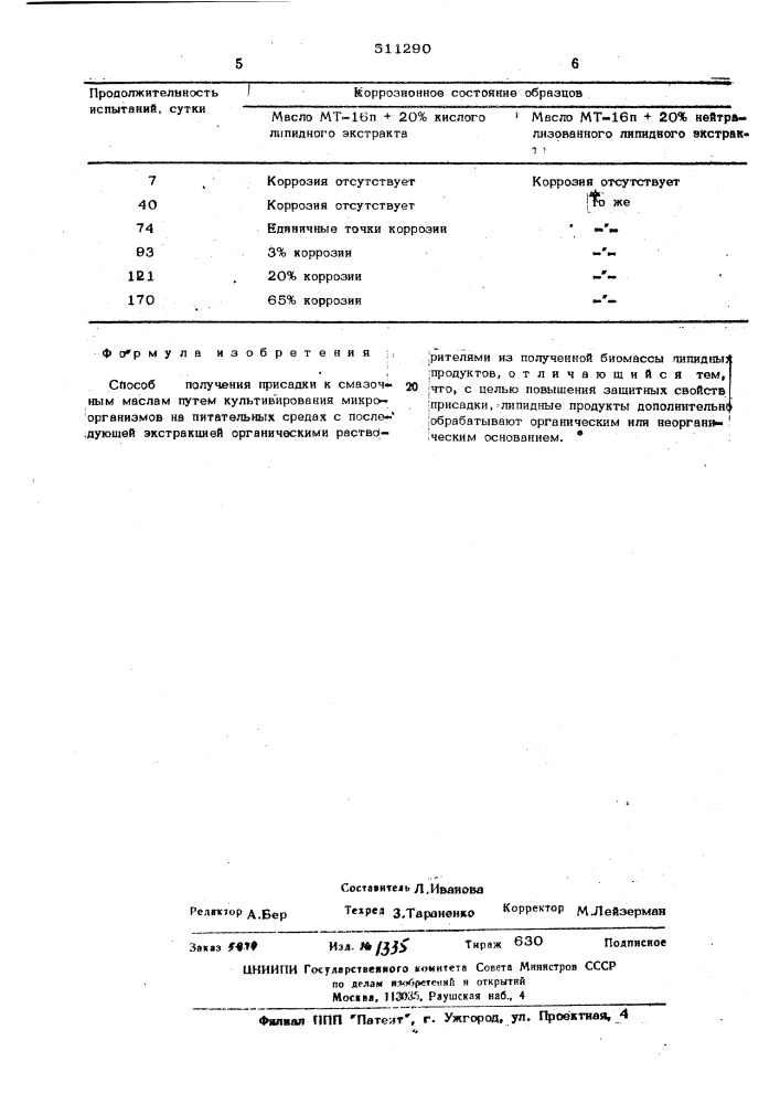 Способ получения присадки к смазочным маслам (патент 511290)