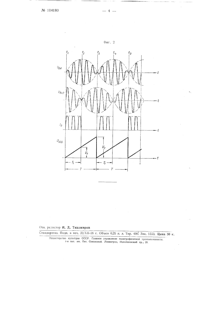 Фазометр низких частот (патент 104180)