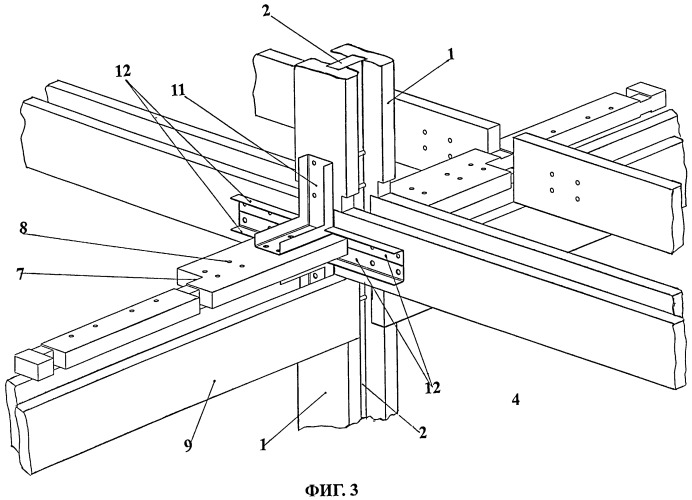 Узел межэтажного соединения элементов пространственного каркаса здания (патент 2395649)
