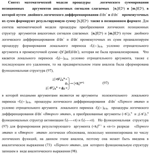 Функциональная структура предварительного сумматора f  [ni]&amp;[mi](2n) параллельно-последовательного умножителя f  ( ) условно &quot;i&quot; разряда для суммирования позиционных аргументов слагаемых [ni]f(2n) и [mi]f(2n) частичных произведений с применением арифметических аксиом троичной системы счисления f(+1,0,-1) с формированием результирующей суммы [s ]f(2n) в позиционном формате (патент 2443008)