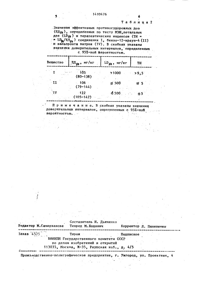 2,5,11,17-тетраоксатетрацикло 16,30 @ ,0 @ ,0 @ генэйкозан, проявляющий гипотензивную и противосудорожную активность (патент 1410476)