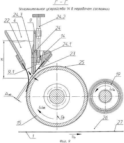 Установка для нанесения порошка на полотно материала (патент 2380171)