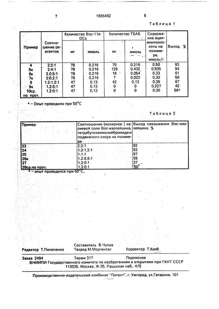 Способ получения аминоацилполимеров (патент 1666462)