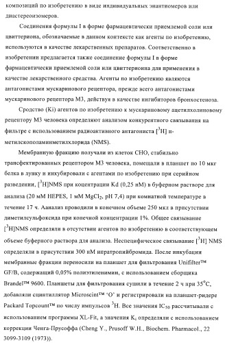 Соли четвертичного аммония в качестве антагонистов м3 (патент 2394031)