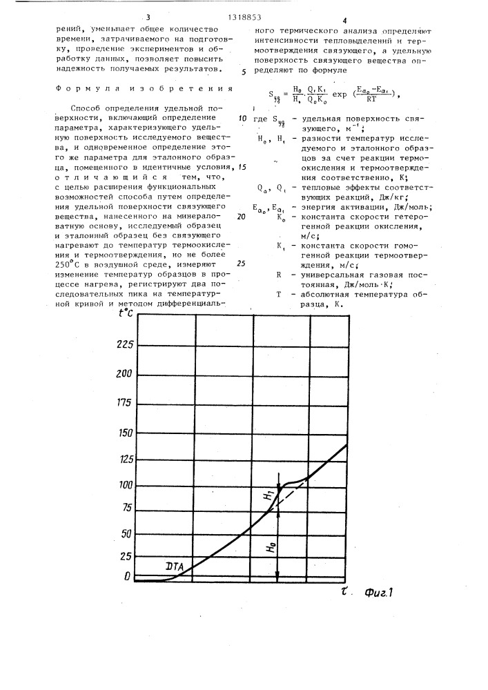 Способ определения удельной поверхности (патент 1318853)