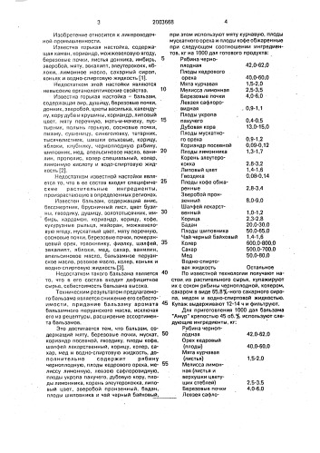 "бальзам "амур" (патент 2003668)