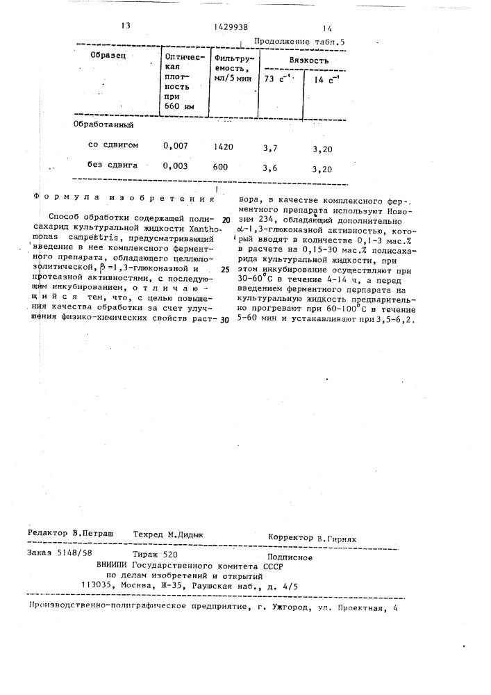 Способ обработки содержащей полисахарид культуральной жидкости хаnтномоnаs самреsтris (патент 1429938)