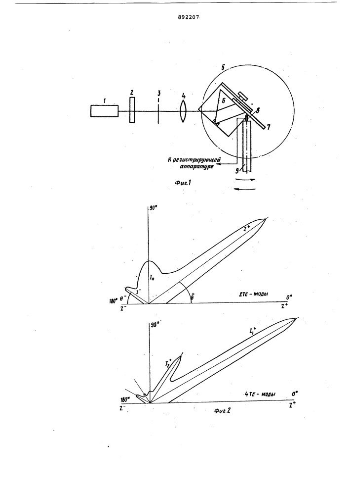 Способ определения качества поверхности диэлектрических волноводных пленок (патент 892207)