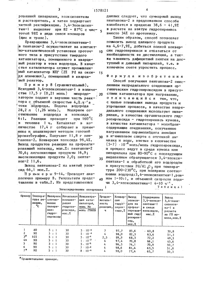 Способ получения пентанона-2 (патент 1578121)