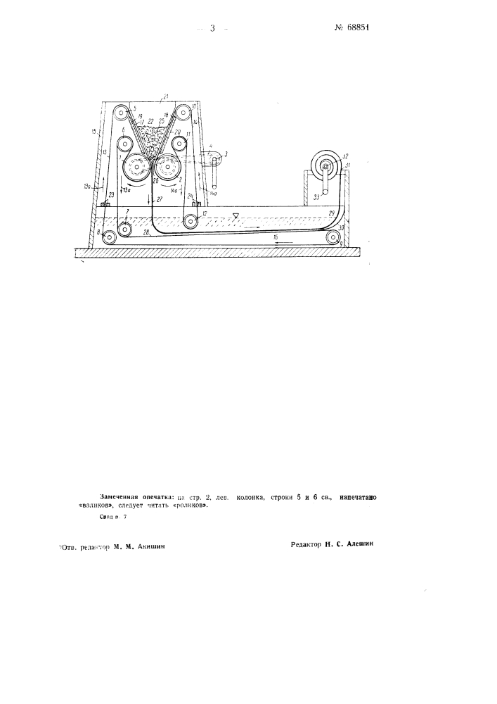 Способ и устройство для изготовления рулонного материала из битуминозной массы (патент 68851)