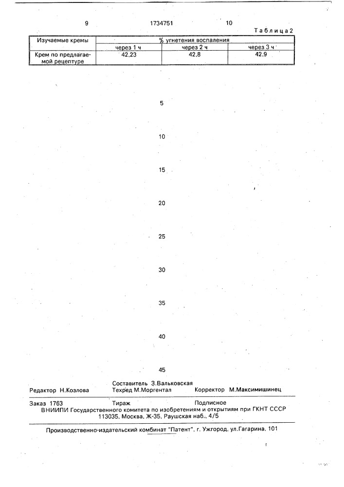 Крем для кожи лица (патент 1734751)