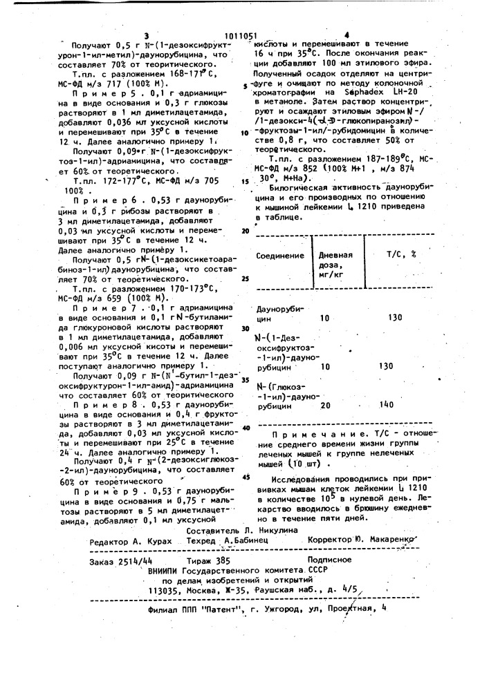 Способ получения @ -гликозиловых производных антибиотиков из группы антрациклинов (патент 1011051)