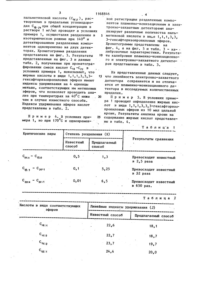 Способ газохроматографического анализа жирных кислот (патент 1168846)