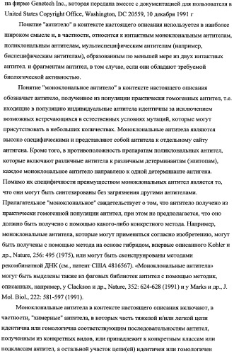 Способ лечения рака у человека (варианты), применяемая в способе форма (варианты) и применение антитела (варианты) (патент 2430739)