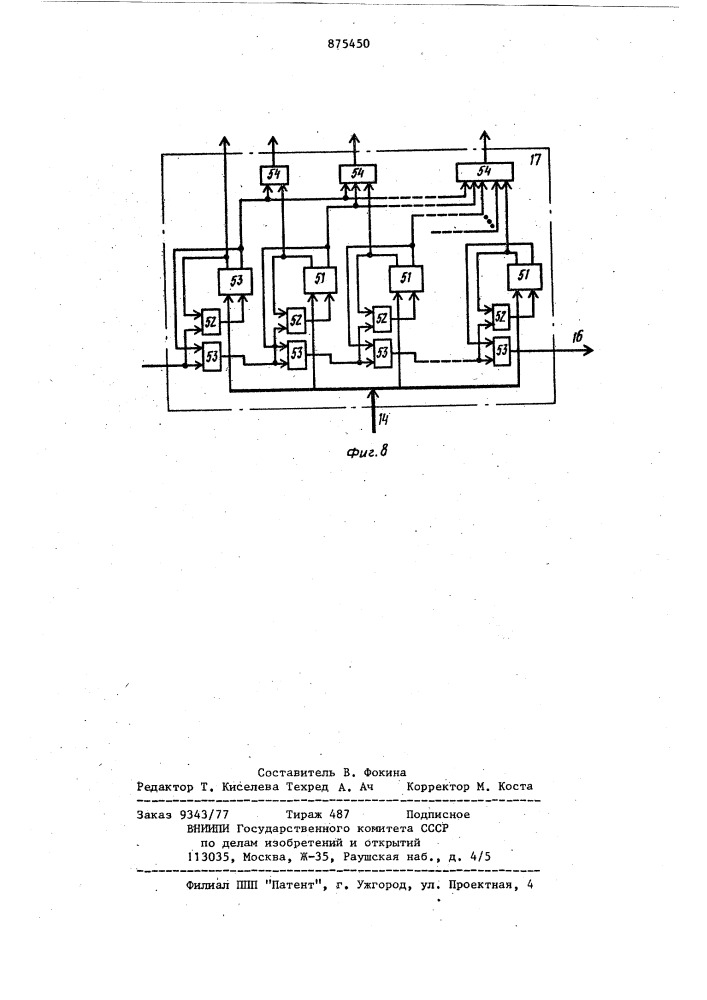 Устройство для отображения информации на экране электронно- лучевой трубки (патент 875450)