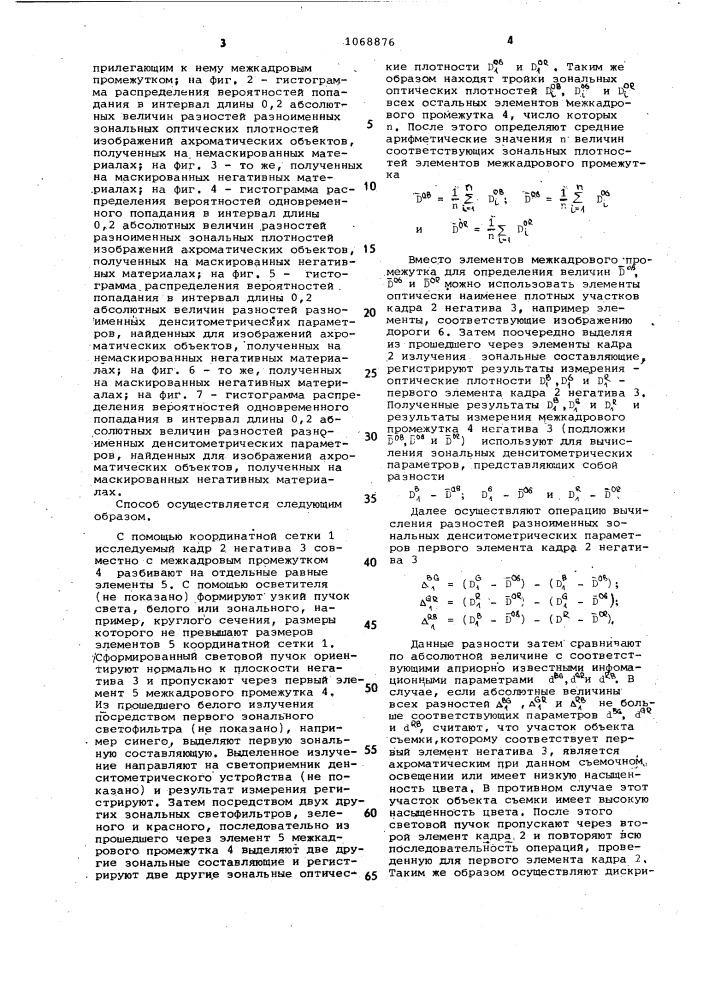 Способ цветовой дискриминации элементов изображения негатива (патент 1068876)