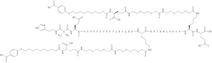 Дважды ацилированные производные glp-1 (патент 2559540)