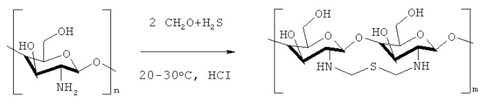 Способ получения нерастворимого в воде серосодержащего биополимера на основе хитозана (патент 2520493)