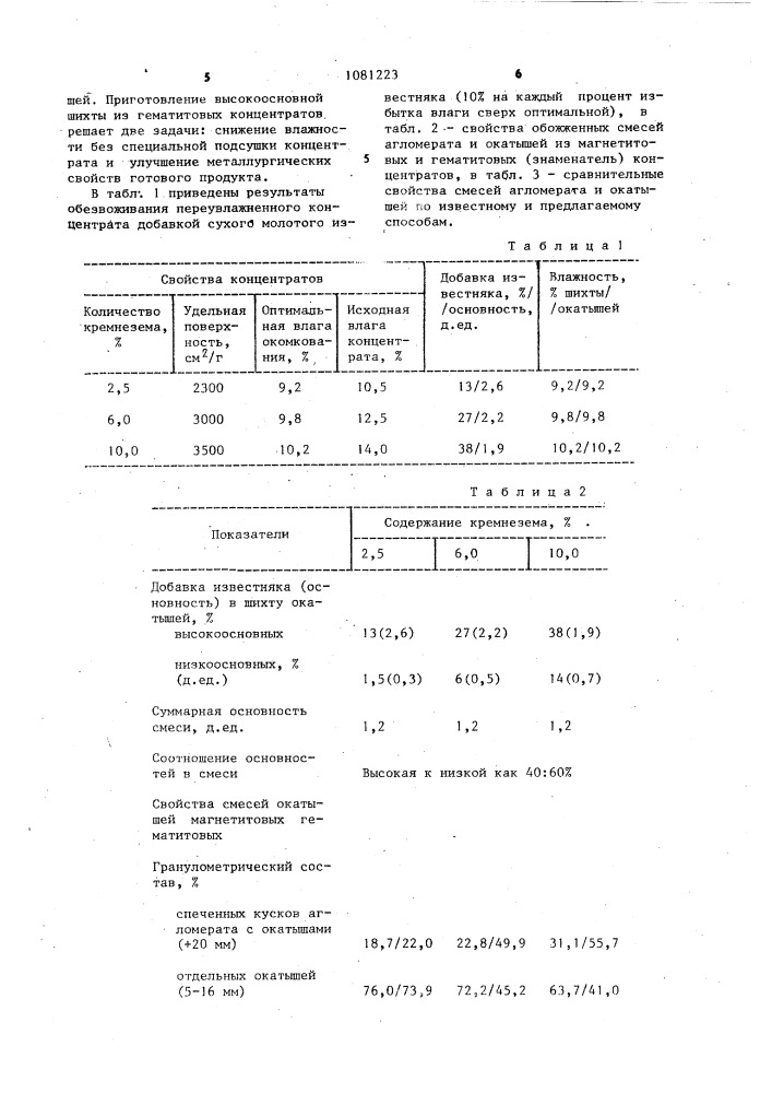 Способ производства окускованного материала (патент 1081223)