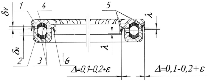 Упорно-радиальный подшипник качения (патент 2570516)