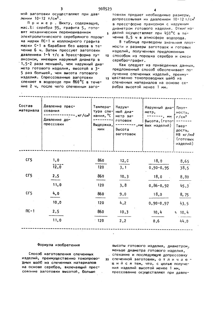 Способ изготовления спеченных изделий (патент 908529)