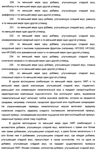 Композиции натурального интенсивного подсластителя с улучшенным временным параметром и(или) корригирующим параметром, способы их приготовления и их применения (патент 2459434)