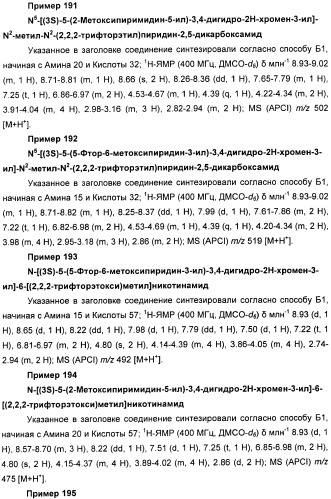 Новые производные n-(8-гетероарилтетрагидронафталин-2-ил)-или n-(5-гетероарилхроман-3-ил)-карбоксамида для лечения боли (патент 2460730)