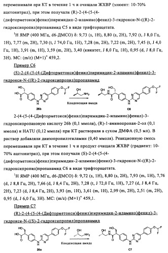 Соединения и композиции 5-(4-(галогеналкокси)фенил)пиримидин-2-амина в качестве ингибиторов киназ (патент 2455288)