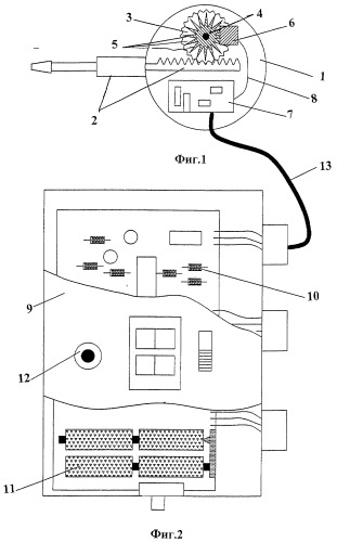 Электронное устройство для определения износа рельса (патент 2309076)