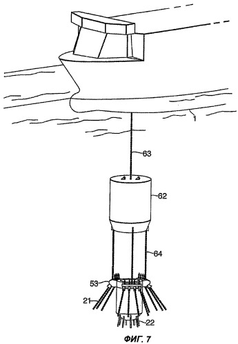Судовая геостационарная система якорения и водоотделяющих колонн (патент 2416544)