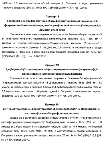 Производные ацетиленил-пиразоло-пиримидина в качестве антагонистов mglur2 (патент 2412943)