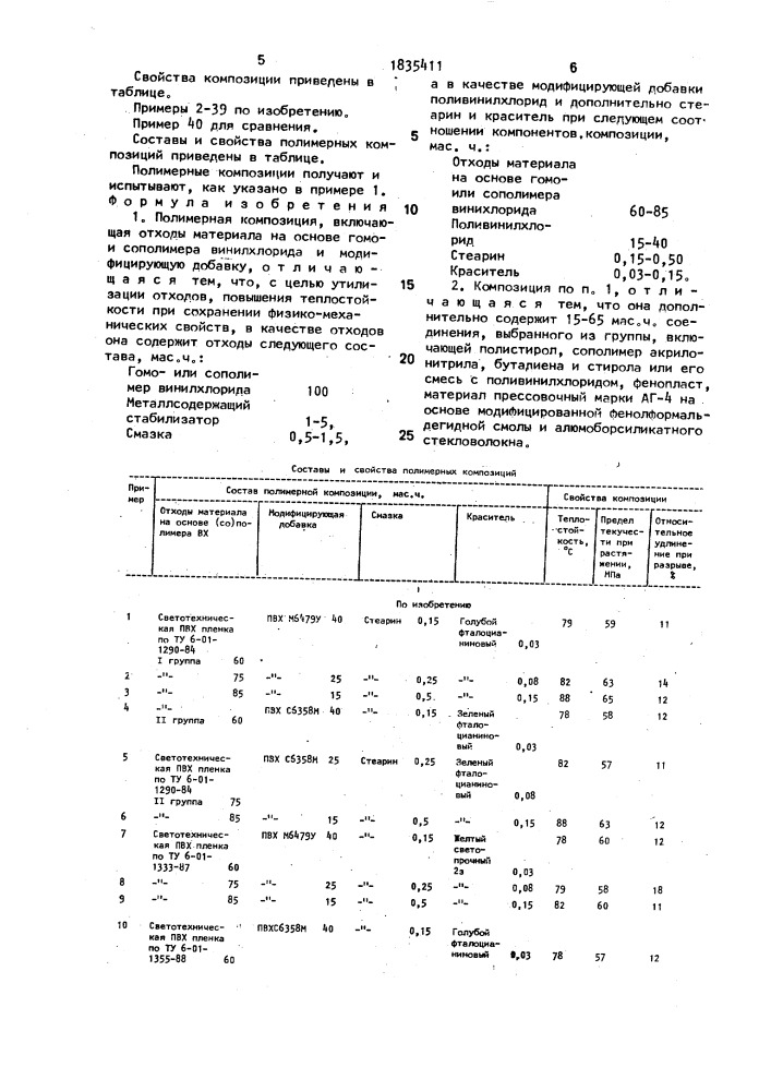 Полимерная композиция (патент 1835411)