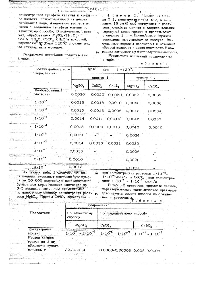 Способ изготовления бумажного диэлектрика (патент 724621)