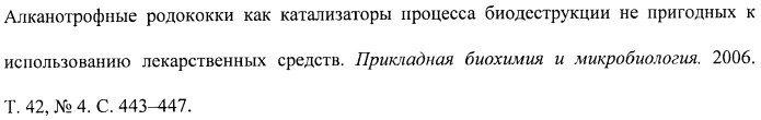 Способ биодеградации дротаверина гидрохлорида (патент 2496866)