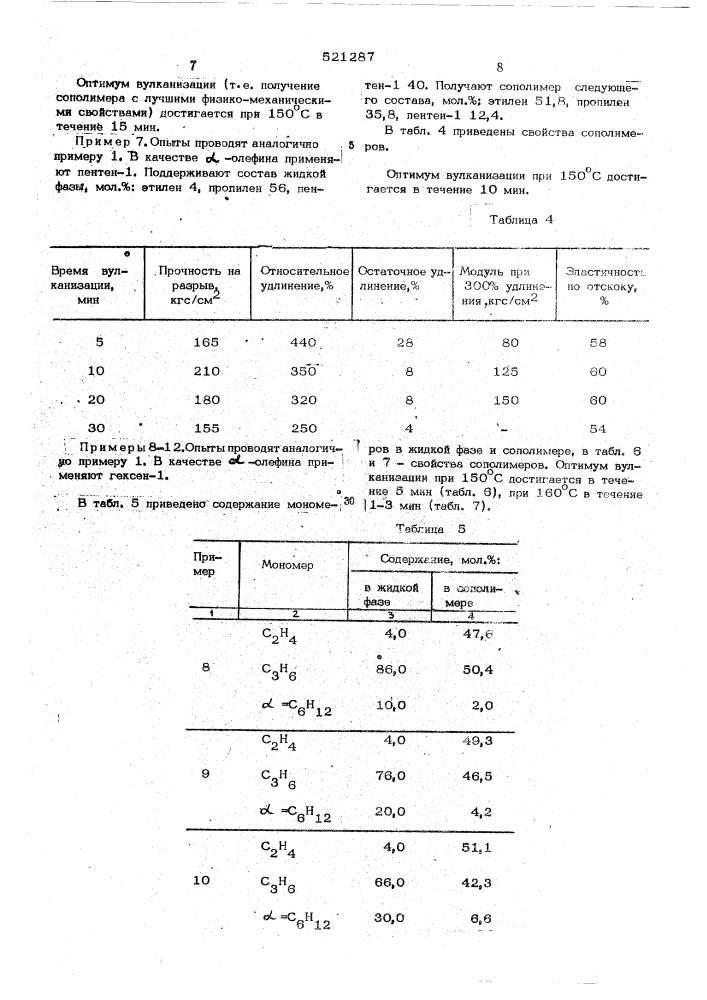 Способ получения тройных олефиновых сополимеров (патент 521287)