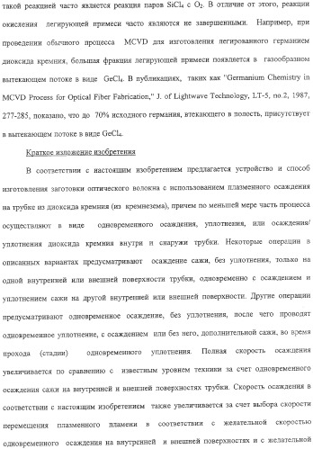 Способ изготовления заготовки оптического волокна (варианты) (патент 2307801)