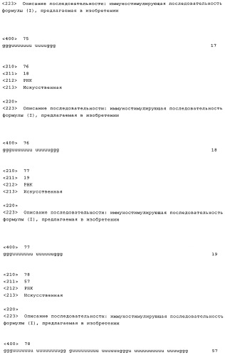 Нуклеиновая кислота формулы (i): glxmgn или (ii): glxmgn, предназначенная для применения прежде всего в качестве иммуностимулятора/адъюванта (патент 2487938)