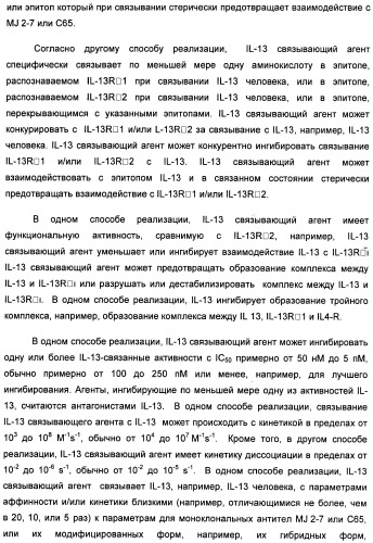 Il-13 связывающие агенты (патент 2434881)