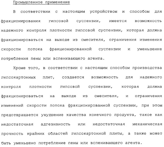 Устройство и способ для фракционирования гипсовой суспензии и способ производства гипсокартонных плит (патент 2313451)