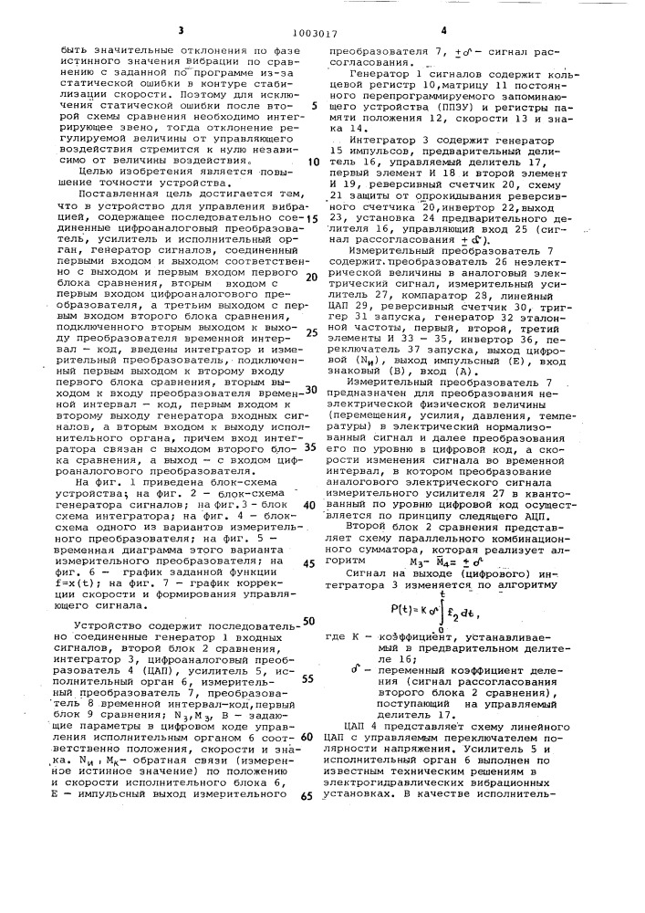 Устройство для управления вибрацией (патент 1003017)