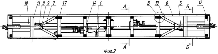 Железнодорожная платформа для перевозки крупнотоннажных контейнеров (патент 2288121)