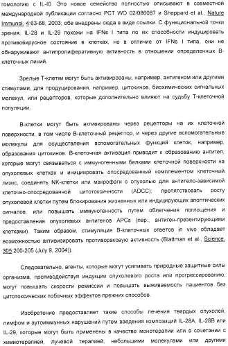 Применение il-28 и il-29 для лечения карциномы и аутоиммунных нарушений (патент 2389502)