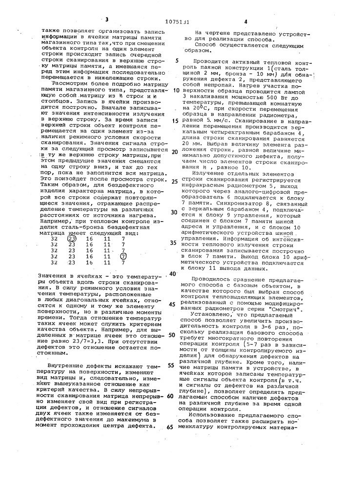 Способ активного теплового контроля (патент 1075131)