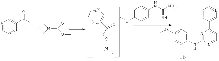 Способ получения 2-ариламино-4-гетарилпиримидинов (патент 2486180)