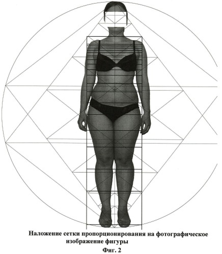 Способ построения пропорционально гармоничных форм моделей одежды (патент 2483662)