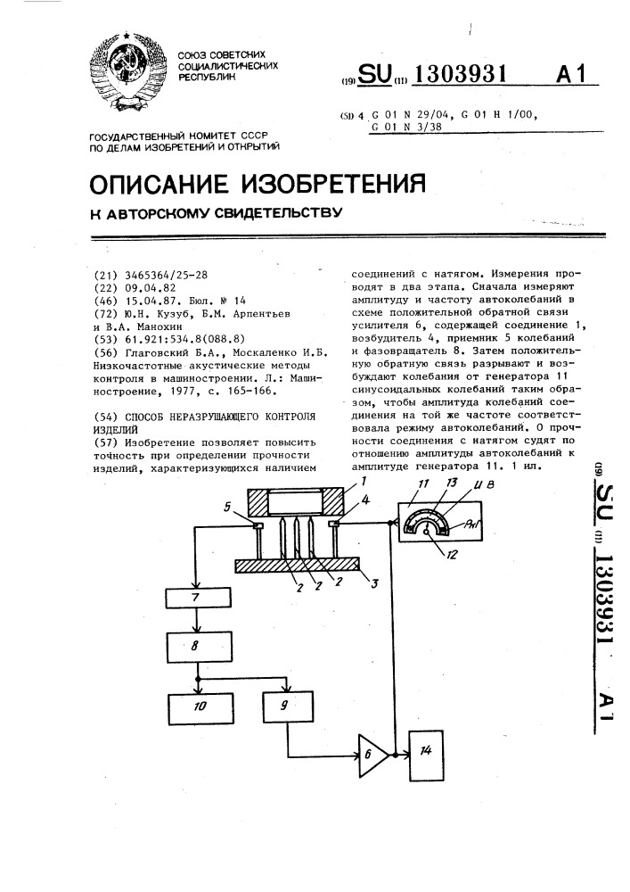 Способ неразрушающего контроля изделий (патент 1303931)