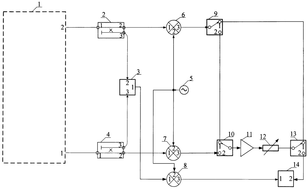 Устройство для измерения абсолютных комплексных коэффициентов передачи свч-смесителей (патент 2648746)