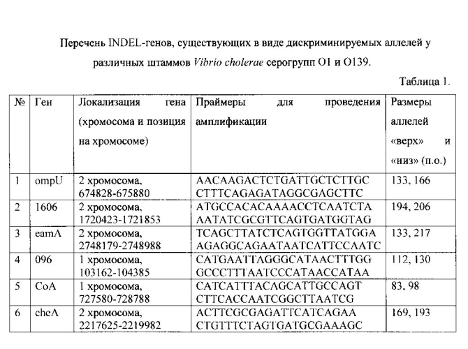 Способ молекулярно-генетического внутривидового типирования v. cholerae о1 и о139 серогрупп (патент 2575046)